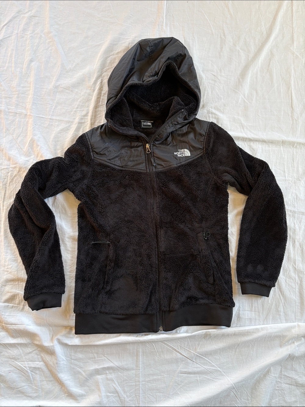 North Face Osito Hooded Fuzzy Fleece Jacket Women’s XS Black